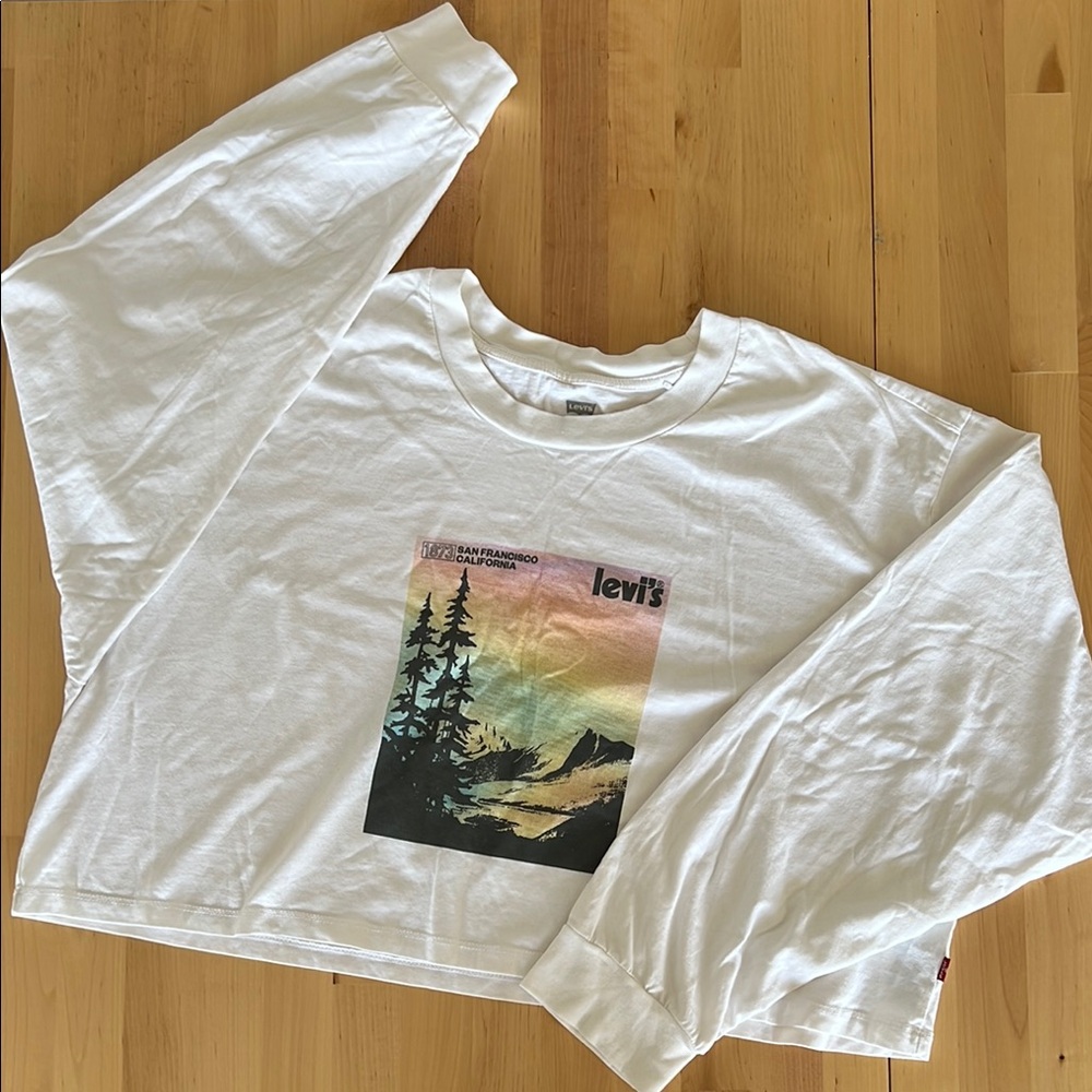 Levi's Graphic Long Sleeve Cropped Tee